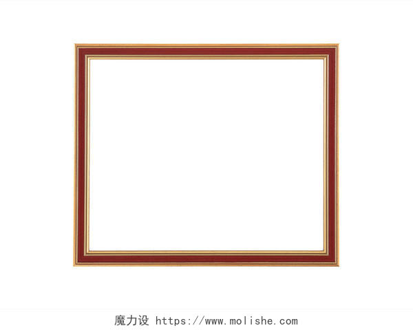 棕色简约边框画框PNG素材画框元素